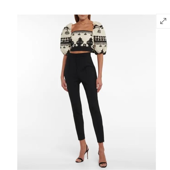 Silencio De Montana Cotton Poplin Crop Top - Picture 6 of 9